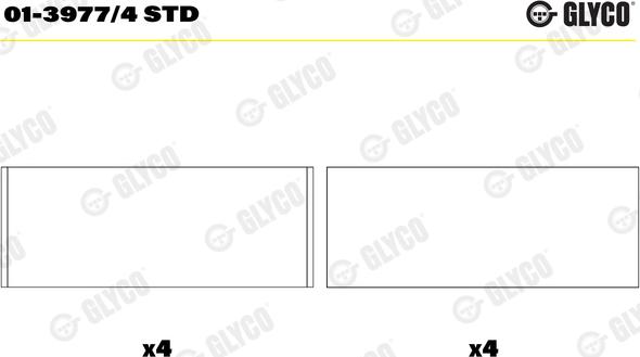 Glyco 01-3977/4 STD - Підшипник шатуна autodetail.com.ua