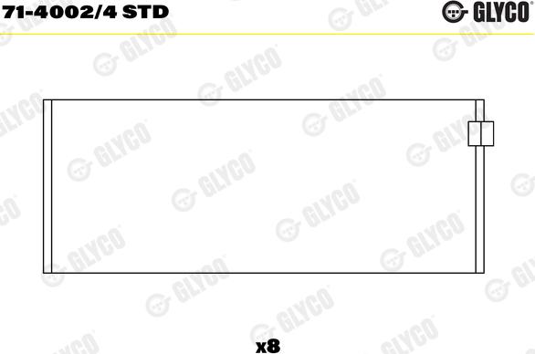 Glyco 71-4002/4 STD - Підшипник шатуна autodetail.com.ua