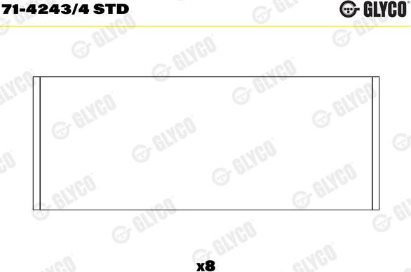 Glyco 71-4243/4 STD - Підшипник шатуна autodetail.com.ua