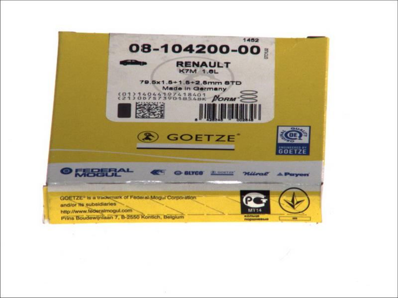 Goetze 08-104200-00 - Комплект поршневих кілець autodetail.com.ua