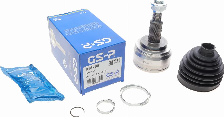 GSP 818289 - Комплект шарнірів, приводний вал autodetail.com.ua