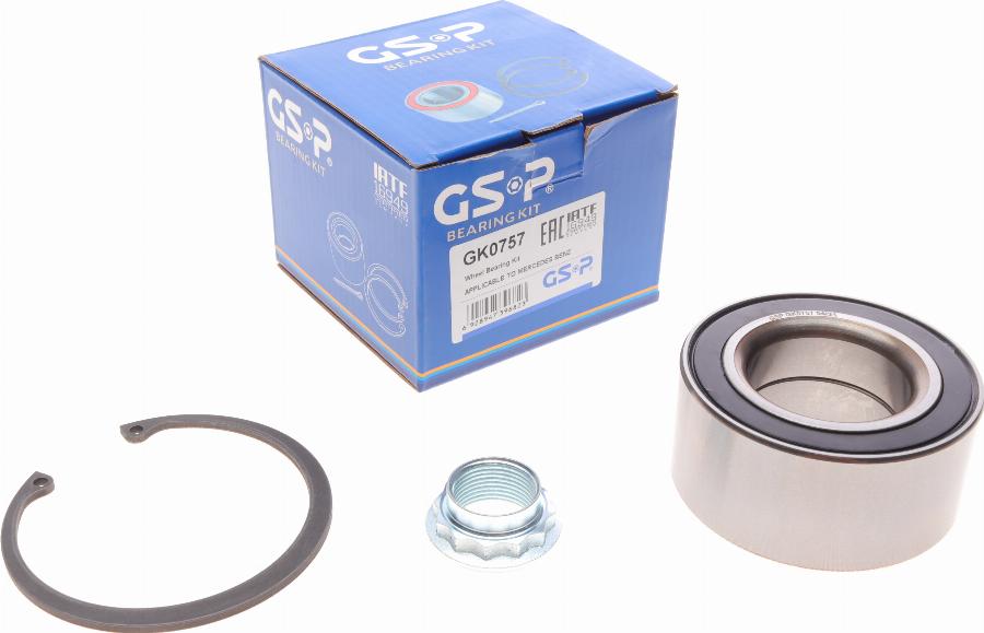 GSP GK0757 - Комплект колісних підшипників autodetail.com.ua