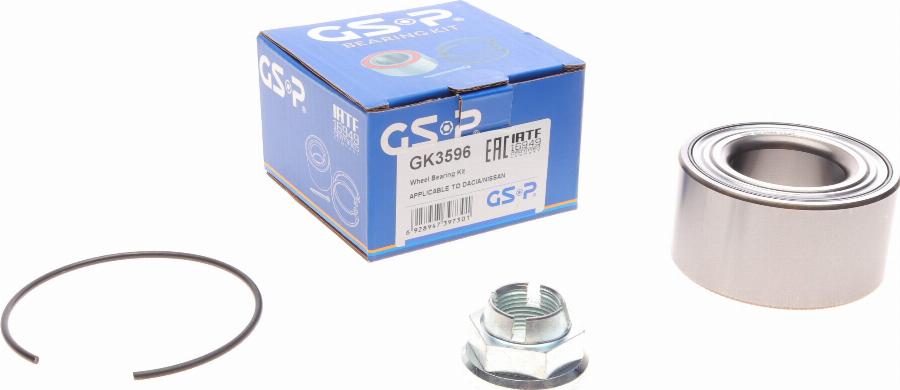 GSP GK3596 - Комплект колісних підшипників autodetail.com.ua