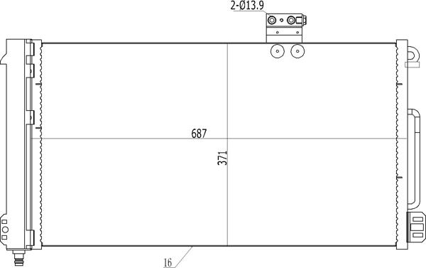 Hart 606 117 - Конденсатор, система кондиціонування повітря autodetail.com.ua