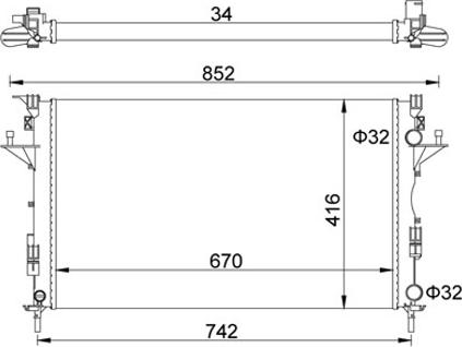 Hart 603 917 - Радіатор, система охолодження двигуна autodetail.com.ua