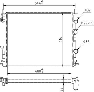Hart 603 631 - Радіатор, система охолодження двигуна autodetail.com.ua