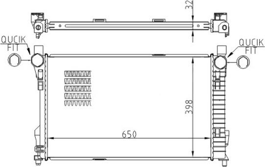 Hart 611 556 - Радіатор, система охолодження двигуна autodetail.com.ua