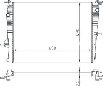 Hart 611 193 - Радіатор, система охолодження двигуна autodetail.com.ua
