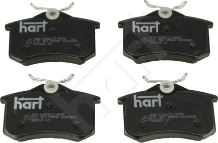 Hart 215 953 - Комплект гальмівних накладок, дискове гальмо autodetail.com.ua
