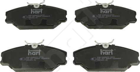 Hart 215 957 - Комплект гальмівних накладок, дискове гальмо autodetail.com.ua
