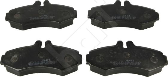 Hart 215 920 - Комплект гальмівних накладок, дискове гальмо autodetail.com.ua