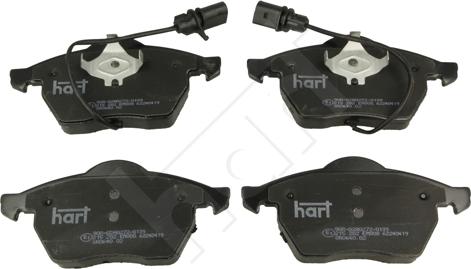 Hart 215 282 - Комплект гальмівних накладок, дискове гальмо autodetail.com.ua