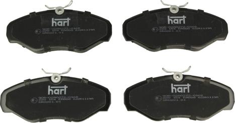 Hart 220 154 - Комплект гальмівних накладок, дискове гальмо autodetail.com.ua