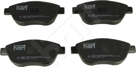 Hart 220 180 - Комплект гальмівних накладок, дискове гальмо autodetail.com.ua