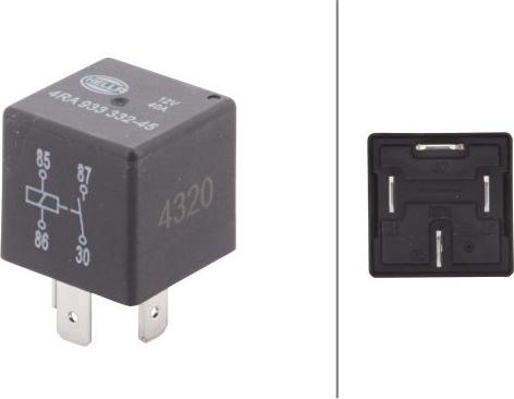 HELLA 4RA 933 332-451 - Реле, робочий струм autodetail.com.ua