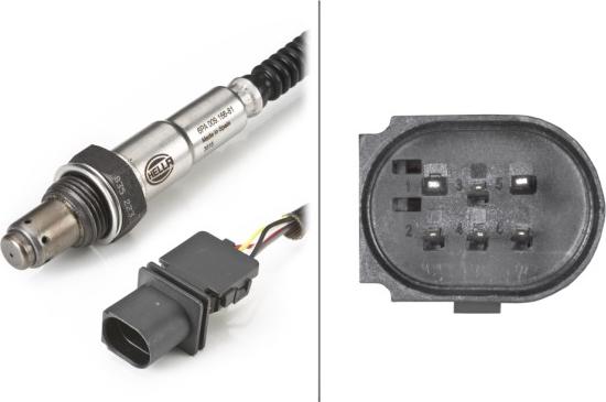 HELLA 6PA 009 166-811 - Кисневий датчик autodetail.com.ua