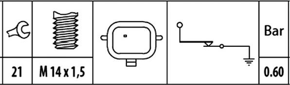 HELLA 6ZL 003 259-401 - Датчик, тиск оливи autodetail.com.ua
