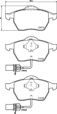 HELLA PAGID 8DB 355 008-411 - Комплект гальмівних накладок, дискове гальмо autodetail.com.ua