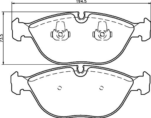 HELLA PAGID 8DB 355 008-261 - Комплект гальмівних накладок, дискове гальмо autodetail.com.ua