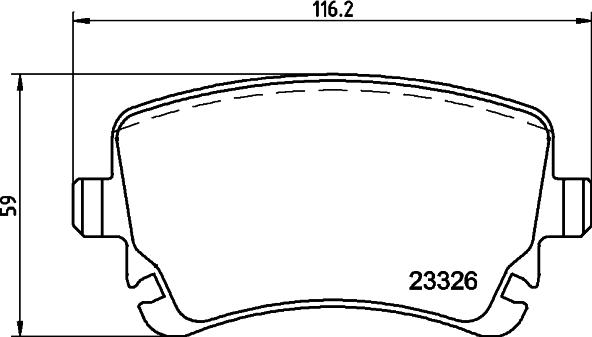 HELLA PAGID 8DB 355 010-971 - Комплект гальмівних накладок, дискове гальмо autodetail.com.ua