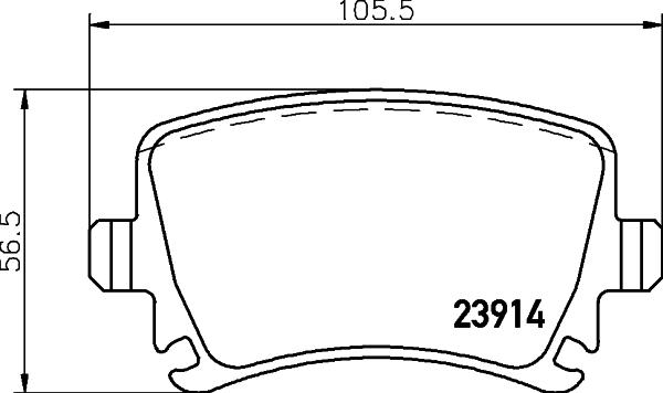 HELLA PAGID 8DB 355 010-601 - Комплект гальмівних накладок, дискове гальмо autodetail.com.ua