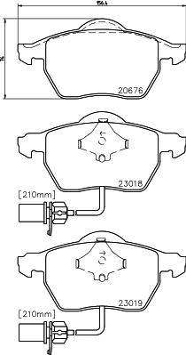 HELLA PAGID 8DB 355 010-731 - Комплект гальмівних накладок, дискове гальмо autodetail.com.ua