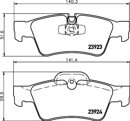HELLA PAGID 8DB 355 011-421 - Комплект гальмівних накладок, дискове гальмо autodetail.com.ua