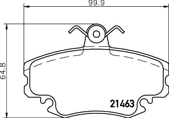 HELLA PAGID 8DB 355 018-131 - Комплект гальмівних накладок, дискове гальмо autodetail.com.ua