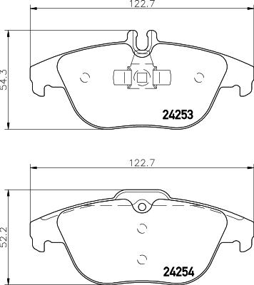 HELLA PAGID 8DB 355 012-741 - Комплект гальмівних накладок, дискове гальмо autodetail.com.ua