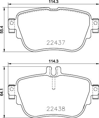 HELLA PAGID 8DB 355 025-781 - Комплект гальмівних накладок, дискове гальмо autodetail.com.ua