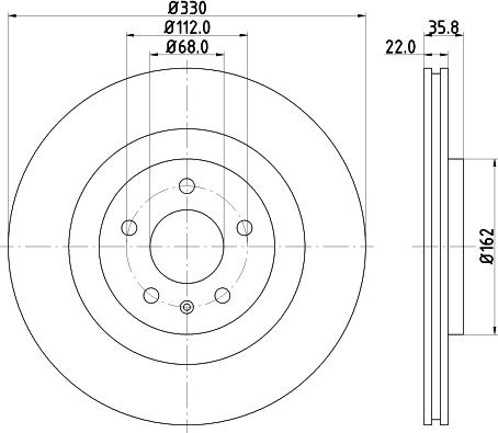HELLA PAGID 8DD 355 118-021 - Гальмівний диск autodetail.com.ua