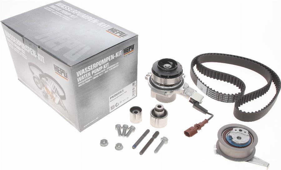 Hepu PK06693 - Водяний насос + зубчастий ремінь autodetail.com.ua