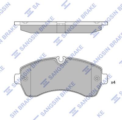 Hi-Q SP1425 - Комплект гальмівних накладок, дискове гальмо autodetail.com.ua