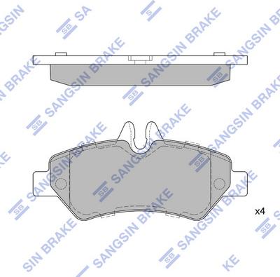 Hi-Q SP1562 - Комплект гальмівних накладок, дискове гальмо autodetail.com.ua