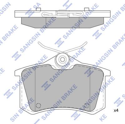 Hi-Q SP1391 - Комплект гальмівних накладок, дискове гальмо autodetail.com.ua