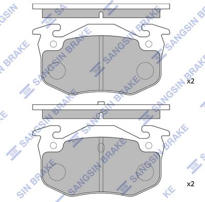 Hi-Q SP1242 - Комплект гальмівних накладок, дискове гальмо autodetail.com.ua