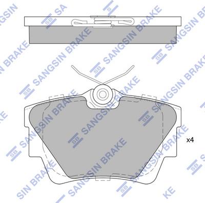 Hi-Q SP1742 - Комплект гальмівних накладок, дискове гальмо autodetail.com.ua