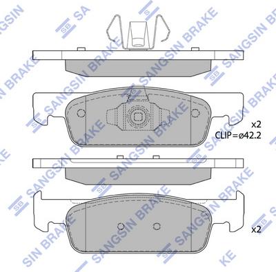 Hi-Q SP1787 - Комплект гальмівних накладок, дискове гальмо autodetail.com.ua