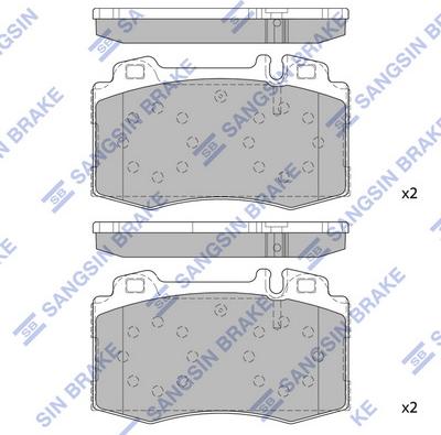 Hi-Q SP2193 - Комплект гальмівних накладок, дискове гальмо autodetail.com.ua
