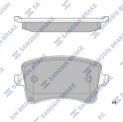 Hi-Q SP2146 - Комплект гальмівних накладок, дискове гальмо autodetail.com.ua