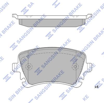 Hi-Q SP2112R - Комплект гальмівних накладок, дискове гальмо autodetail.com.ua