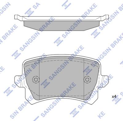 Hi-Q SP2263 - Комплект гальмівних накладок, дискове гальмо autodetail.com.ua