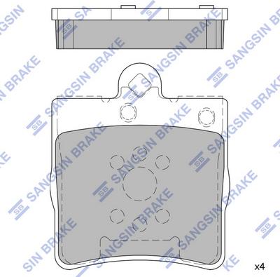 Hi-Q SP2208 - Комплект гальмівних накладок, дискове гальмо autodetail.com.ua