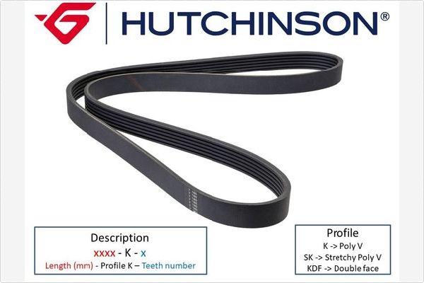 Hutchinson 2147 K 6 - Ремень поликлиновой 6PK2147 2147K6 Hutchinson autodetail.com.ua