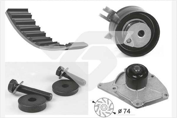 Hutchinson KH 101WP63 - Водяний насос + зубчастий ремінь autodetail.com.ua
