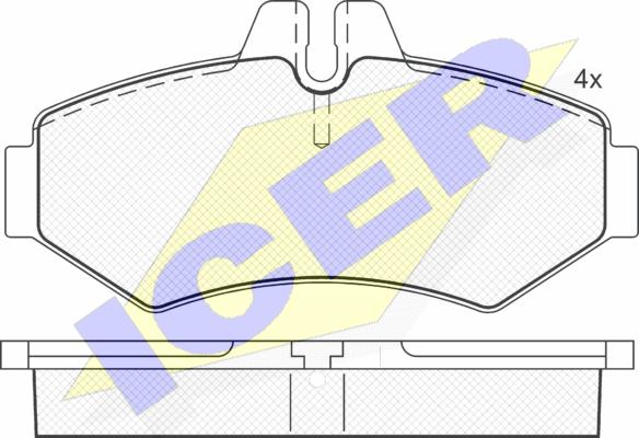 Icer 141289 - Комплект гальмівних накладок, дискове гальмо autodetail.com.ua