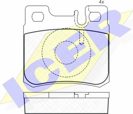 Icer 180978 - Комплект гальмівних накладок, дискове гальмо autodetail.com.ua