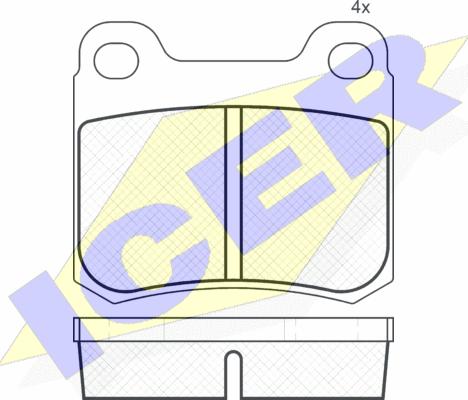 Icer 180517 - Комплект гальмівних накладок, дискове гальмо autodetail.com.ua