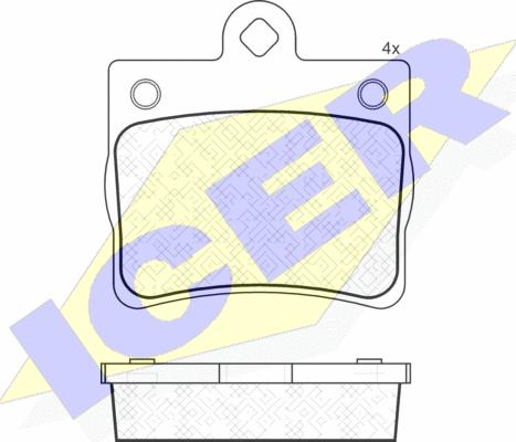 Icer 181310 - Комплект гальмівних накладок, дискове гальмо autodetail.com.ua