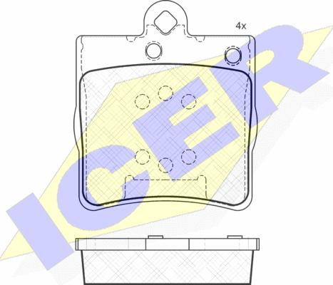 Icer 181311 - Комплект гальмівних накладок, дискове гальмо autodetail.com.ua